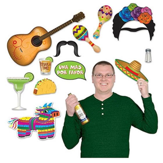 SCENE SETTER PHOTO PROPS - MEXICAN FIESTA FUN SIGNS PACK OF 13